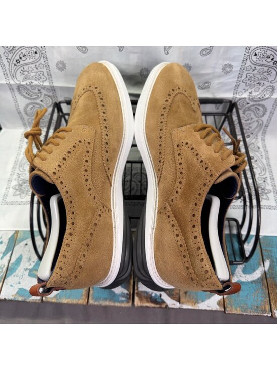 Cole Haan GrandEvolution Shortwing Wingtip Shoes Brown Suede Mens Size 9.5M EUC main image 6